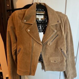 Jason Wu Tan Suede Leather Jacket